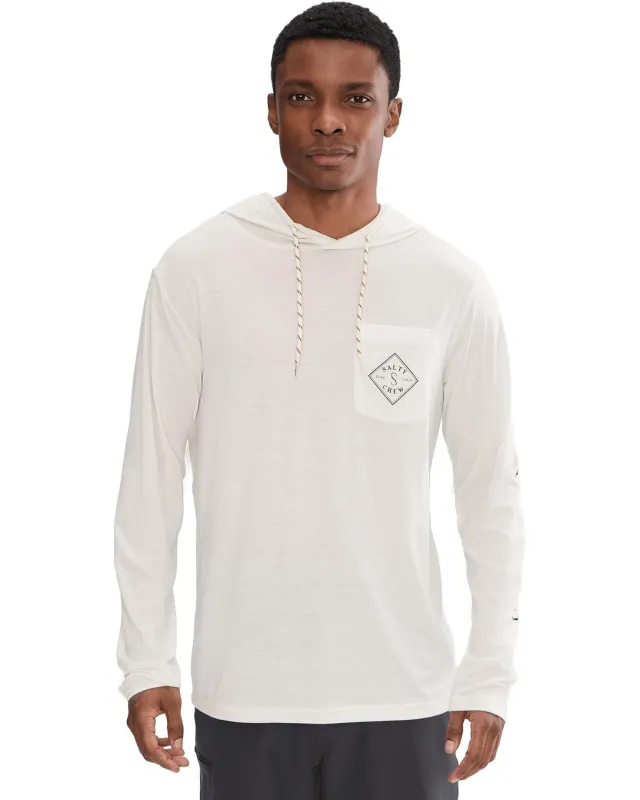 Salty Crew Tippet Pocket Uv Hoodie Sun Shirt - White sold by Sun Diego Boardshops