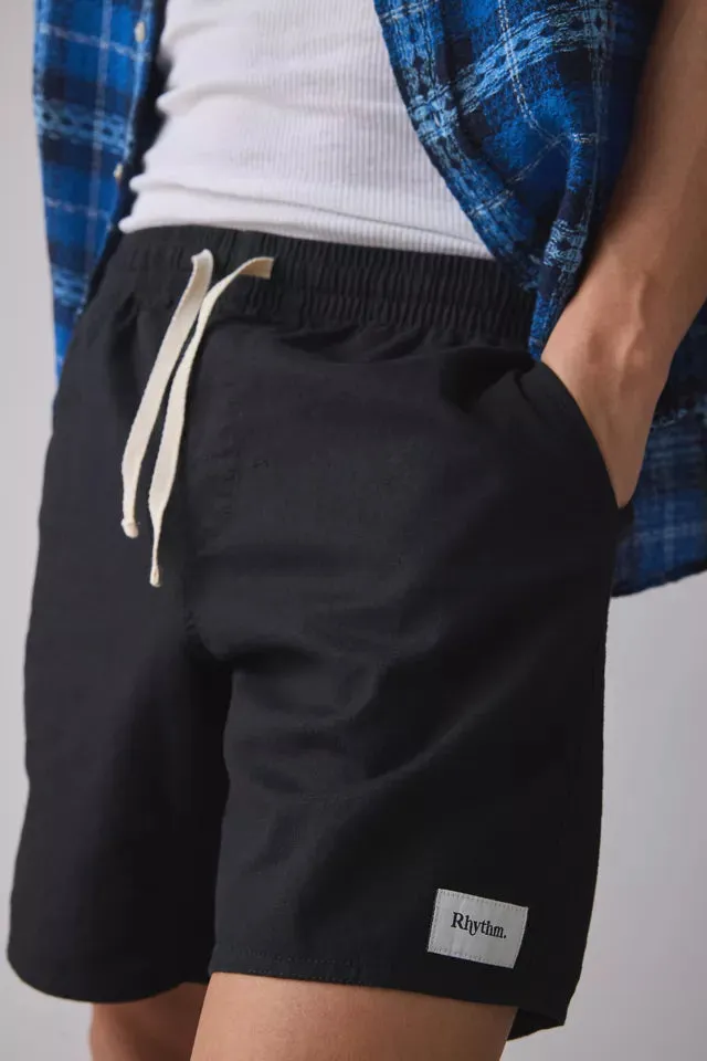 Rhythm Textured Linen Jam Shorts - Black sold by Sun Diego Boardshops product image thumbnail 3
