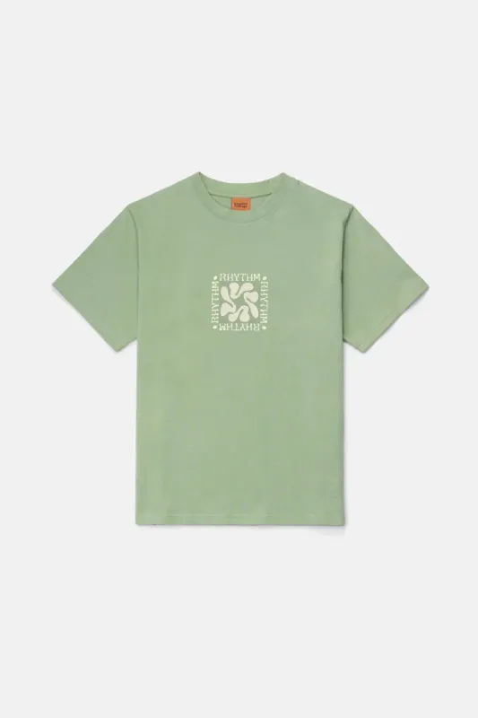 Rhythm Grange Vintage Short Sleeve T-Shirt - Sage made by Rhythm.