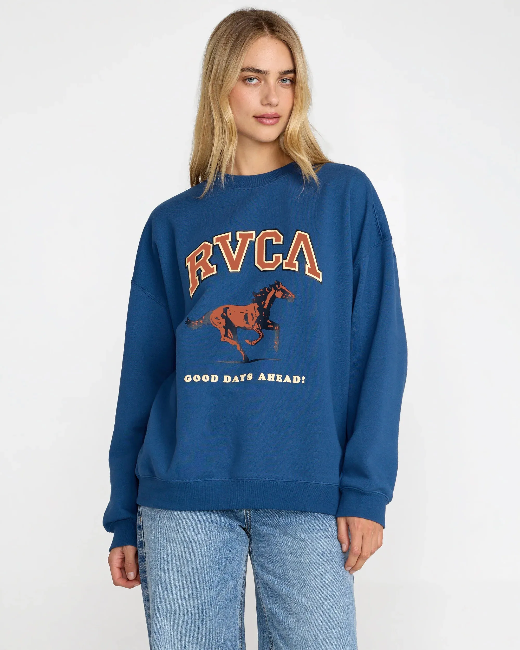 RVCA Neat Pullover - Ensign Blue sold by Sun Diego Boardshops product image thumbnail 3
