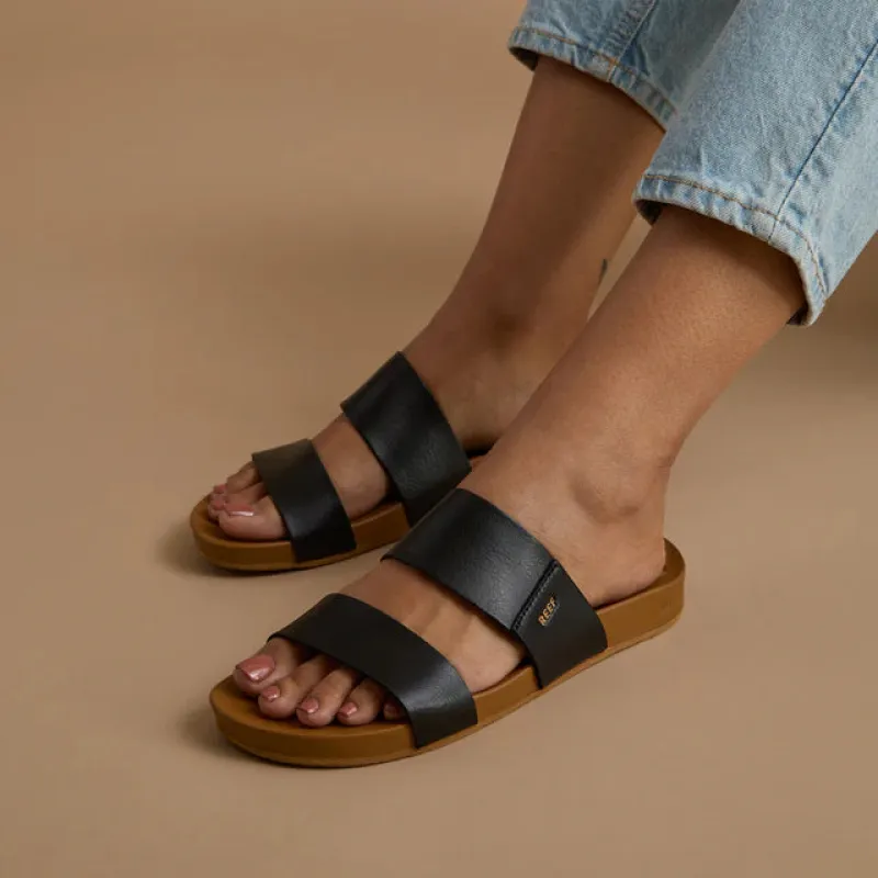 Reef Cushion Vista Sandals - Black/Natural sold by Sun Diego Boardshops