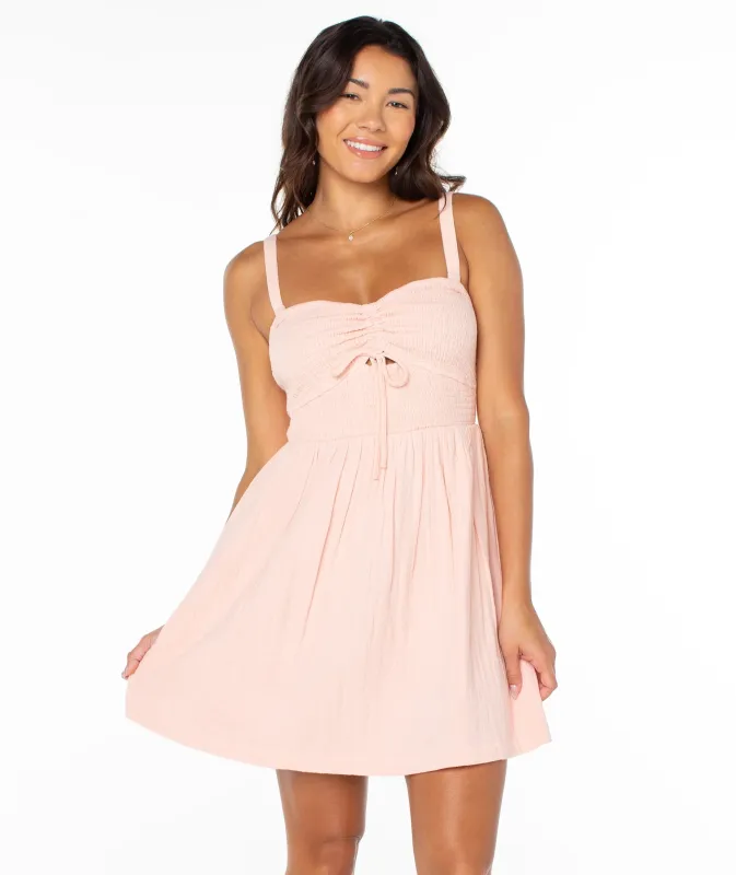 Roxy Spring Fling Mini Dress - Tropical Peach made by Roxy