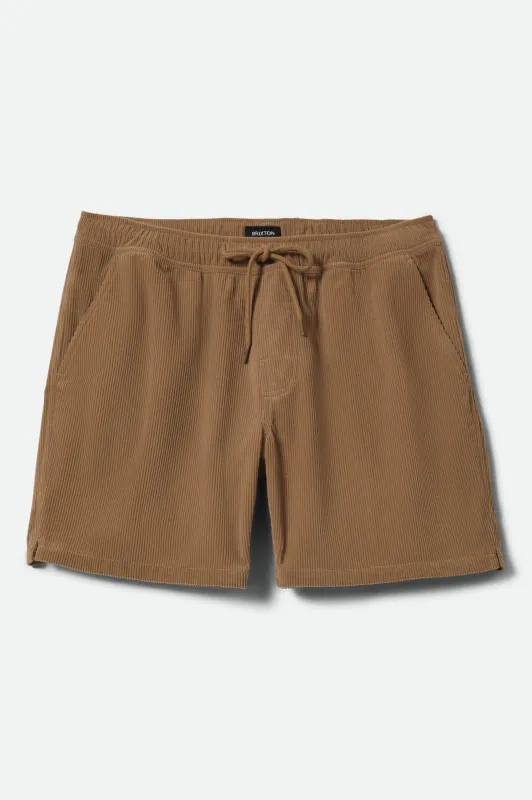 Brixton Everyday Corduroy Short - Vintage Khaki sold by Sun Diego Boardshops
