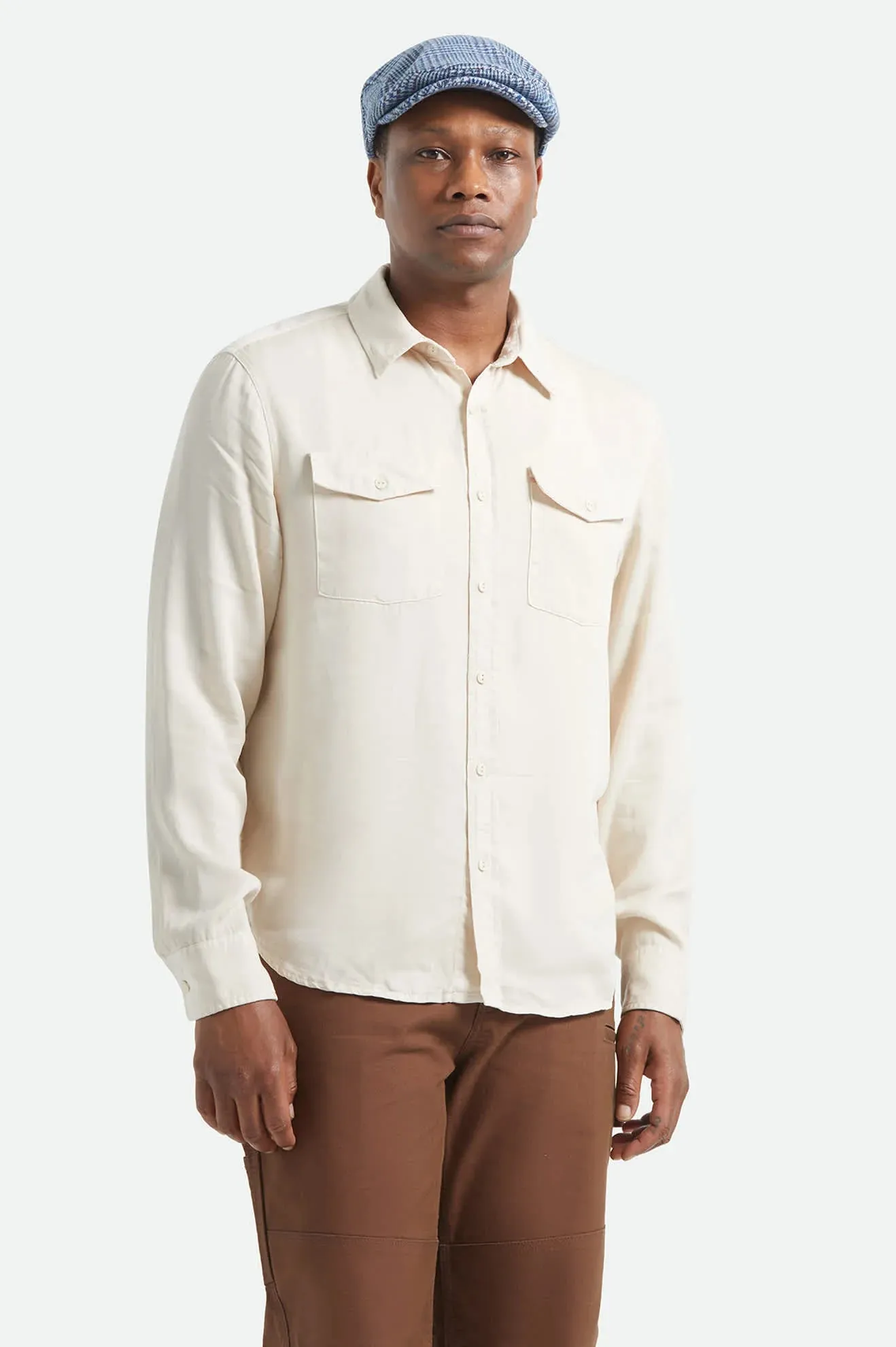 Brixton Cool Comfort Wayne Shirt - White Cap sold by Sun Diego Boardshops product image thumbnail 2