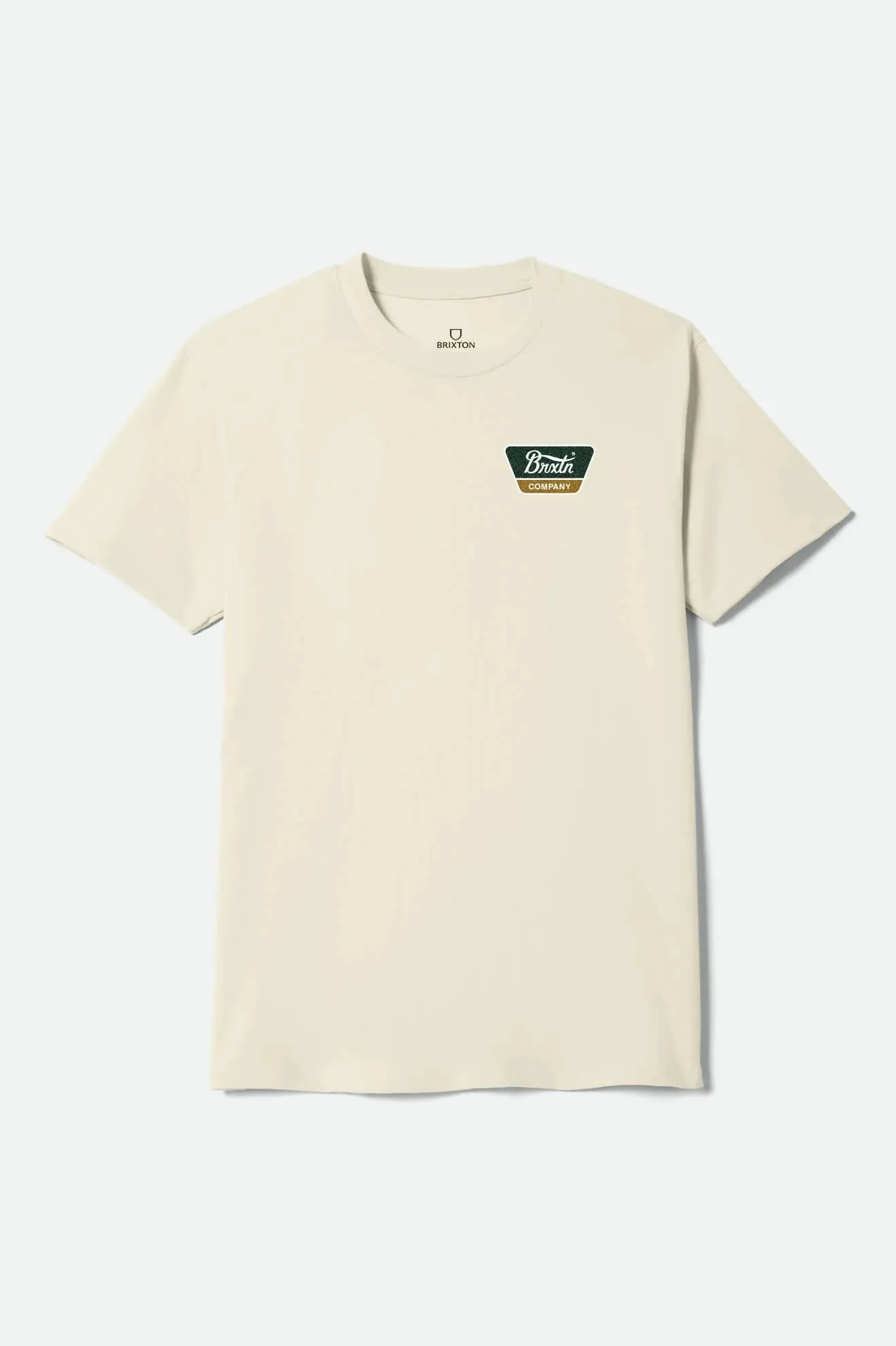 Brixton Linwood Standard T-Shirt - Cream/Dark Green/Metal Bronze sold by Sun Diego Boardshops product image thumbnail 2
