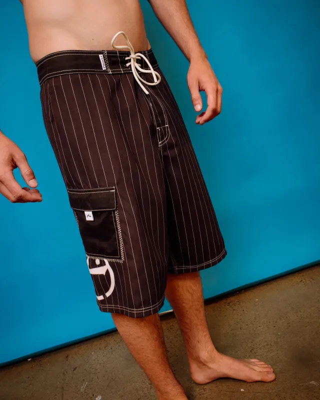 Rusty Hoodus Fixed Waist Boardshort - Carbon Red made by Rusty