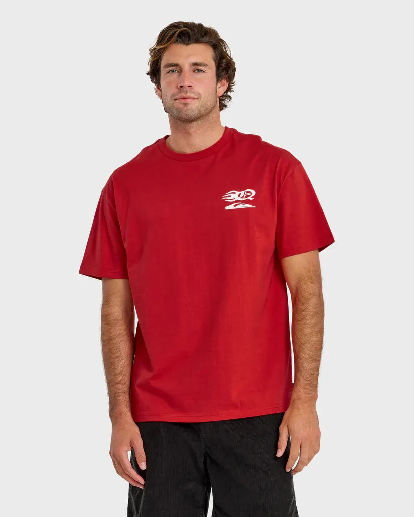 Quiksilver Stacked Mercury Oversized Heavyweight Short Sleeve T-Shirt - Salsa Rzm0 sold by Sun Diego Boardshops product image thumbnail 2
