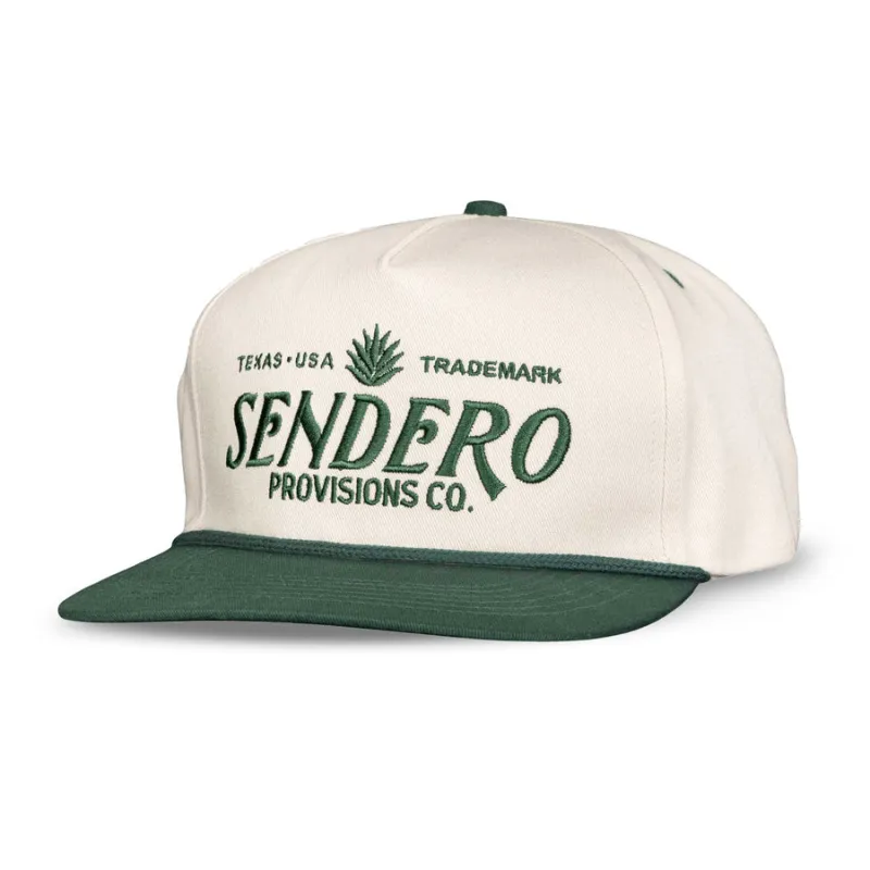 Sendero Logo Hat - Cream/Green made by Sun Diego Boardshops