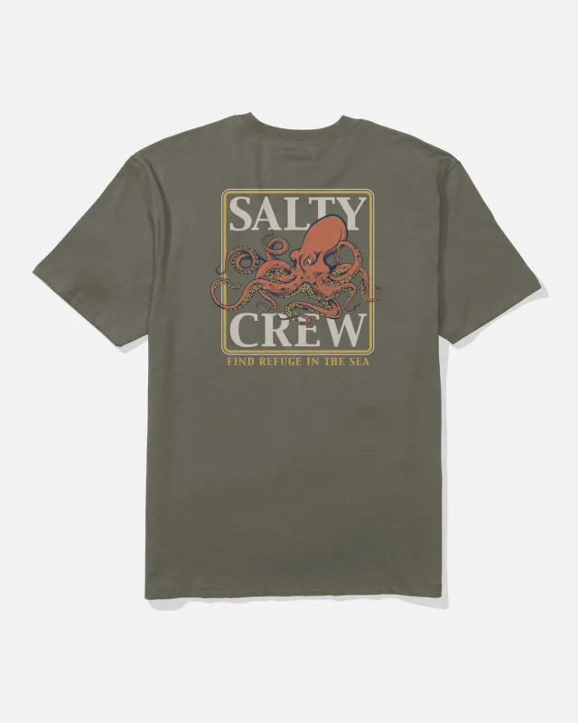 Salty Crew Ink Slinger Classic Tee - Dusty Olive sold by Sun Diego Boardshops