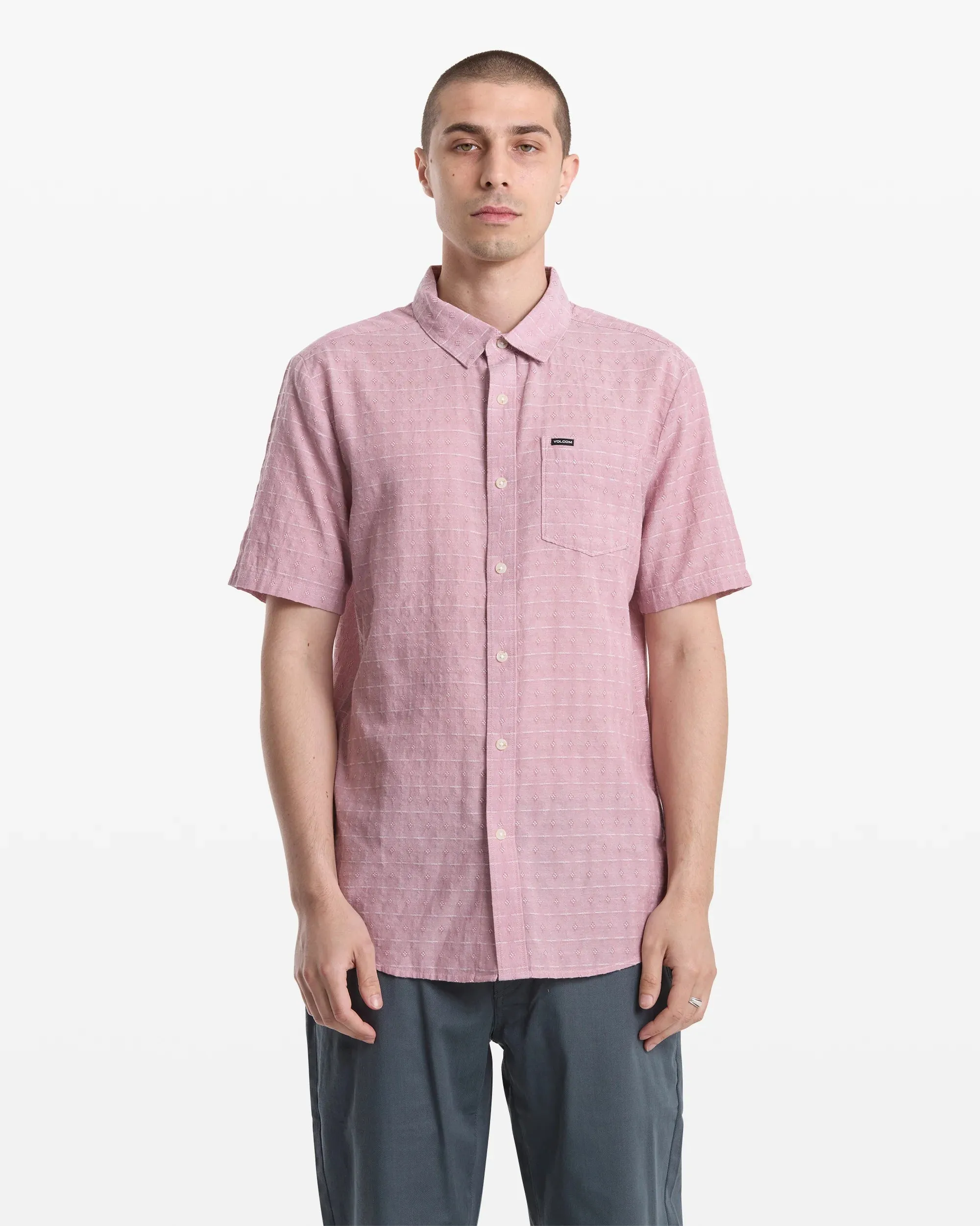 Volcom Bankstone II Short Sleeve Shirt - Stone Rose sold by Sun Diego Boardshops