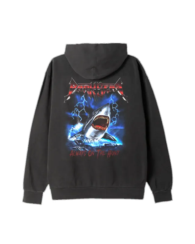 Dark Seas Tidal Terror Pullover Hood - Pigment Black made by Sun Diego Boardshops