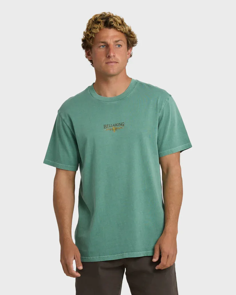 Billabong Pure Intentions Wave Washed Premium Short Sleeve T-Shirt - Seagreen sold by Sun Diego Boardshops product image thumbnail 3