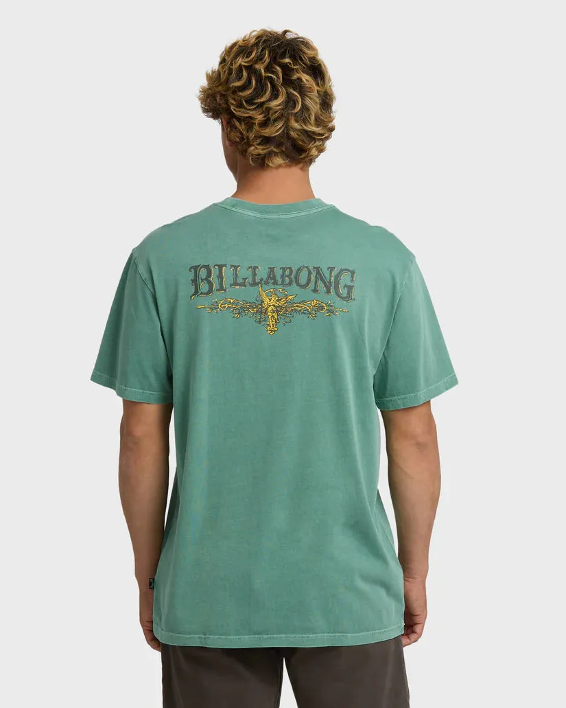 Billabong Pure Intentions Wave Washed Premium Short Sleeve T-Shirt - Seagreen sold by Sun Diego Boardshops product image thumbnail 4