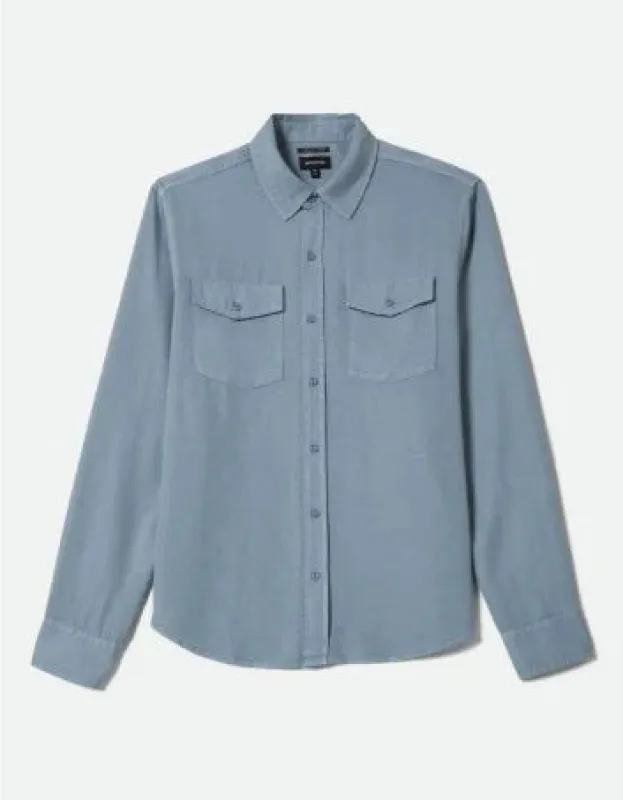 Brixton Cool Comfort Wayne Shirt - Dusty Blue made by Brixton
