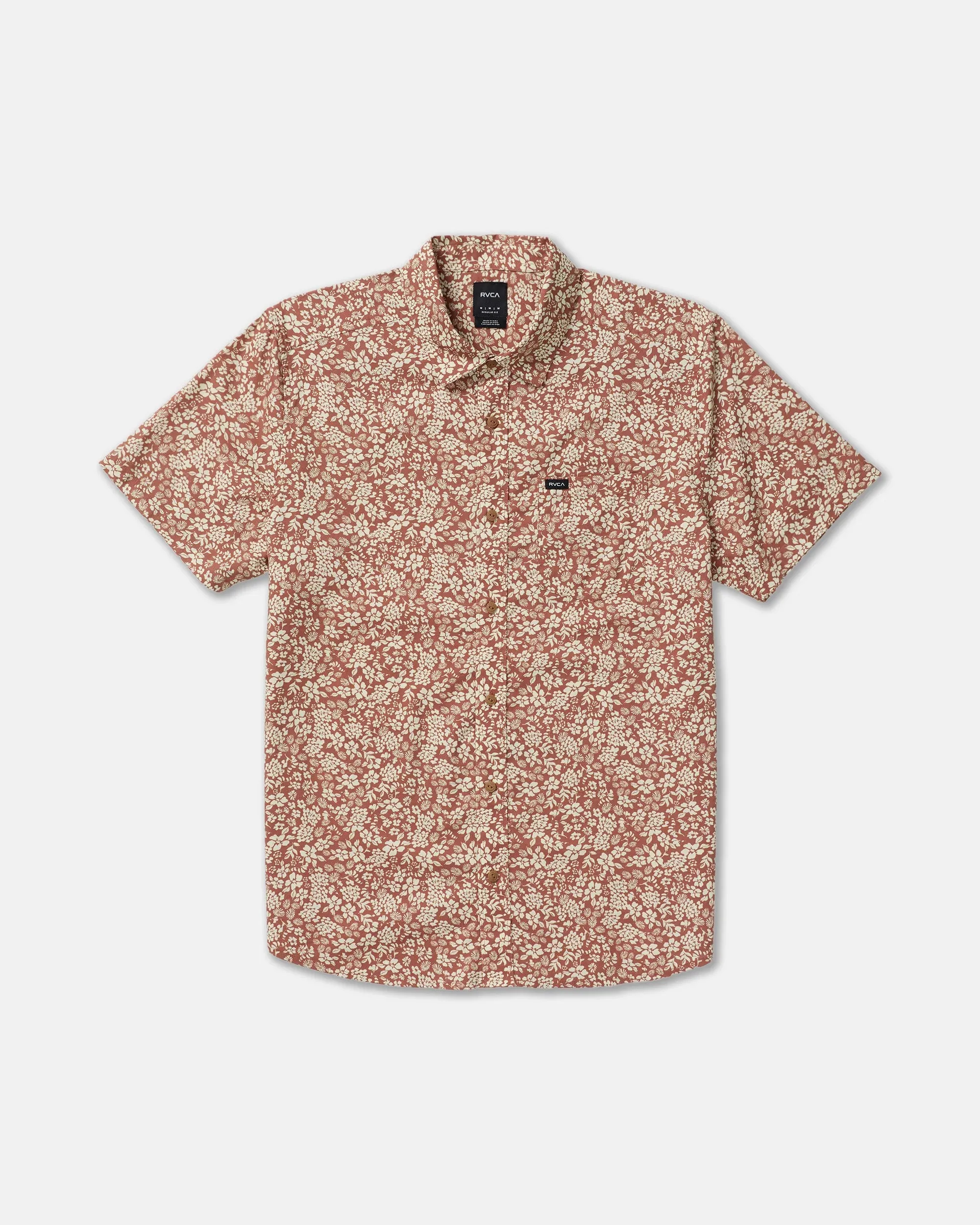 RVCA Botanical Short Sleeve Shirt - Rawhide sold by Sun Diego Boardshops