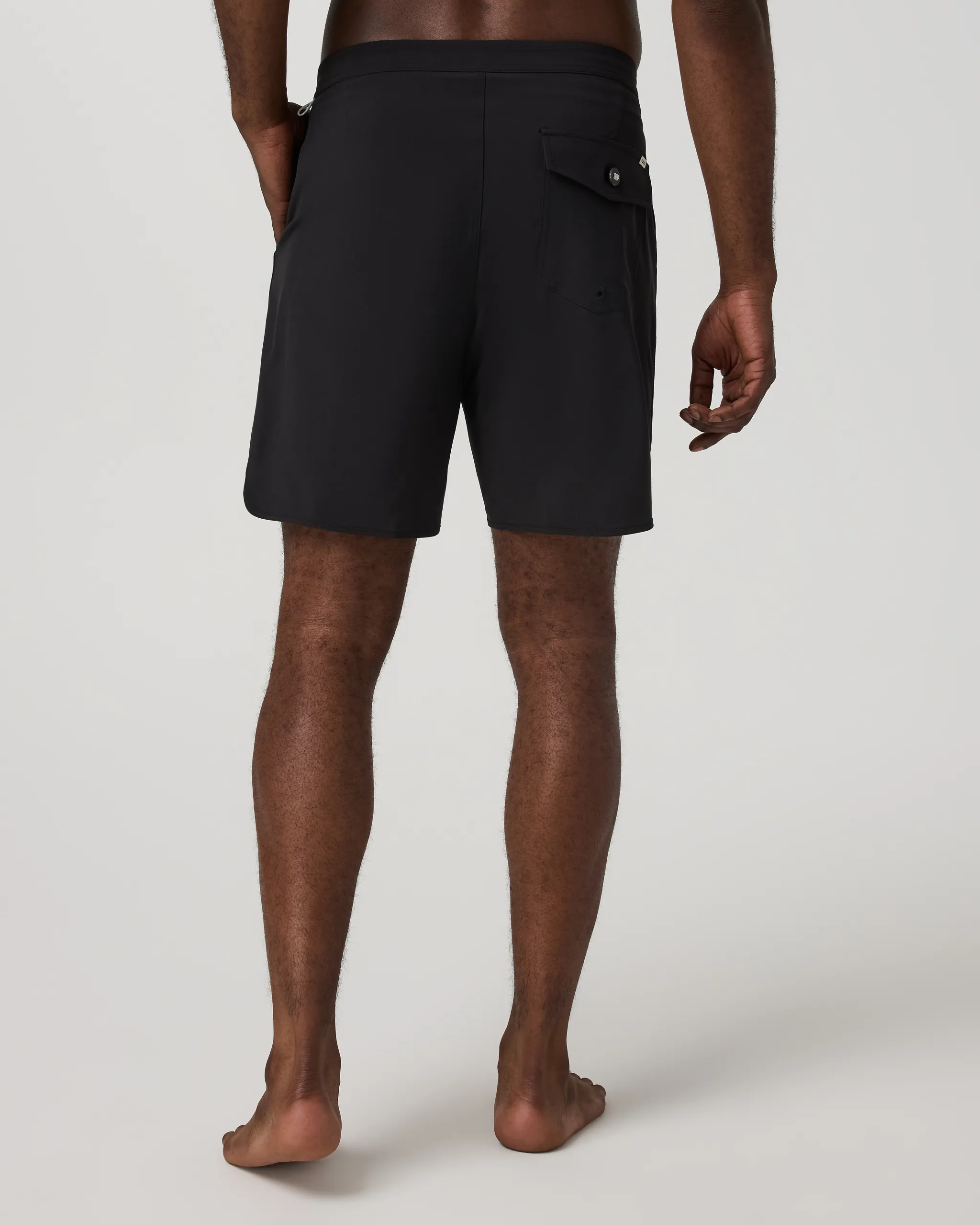 Vuori Men's Cruise Boardshort - Black Solid Waistband sold by Sun Diego Boardshops