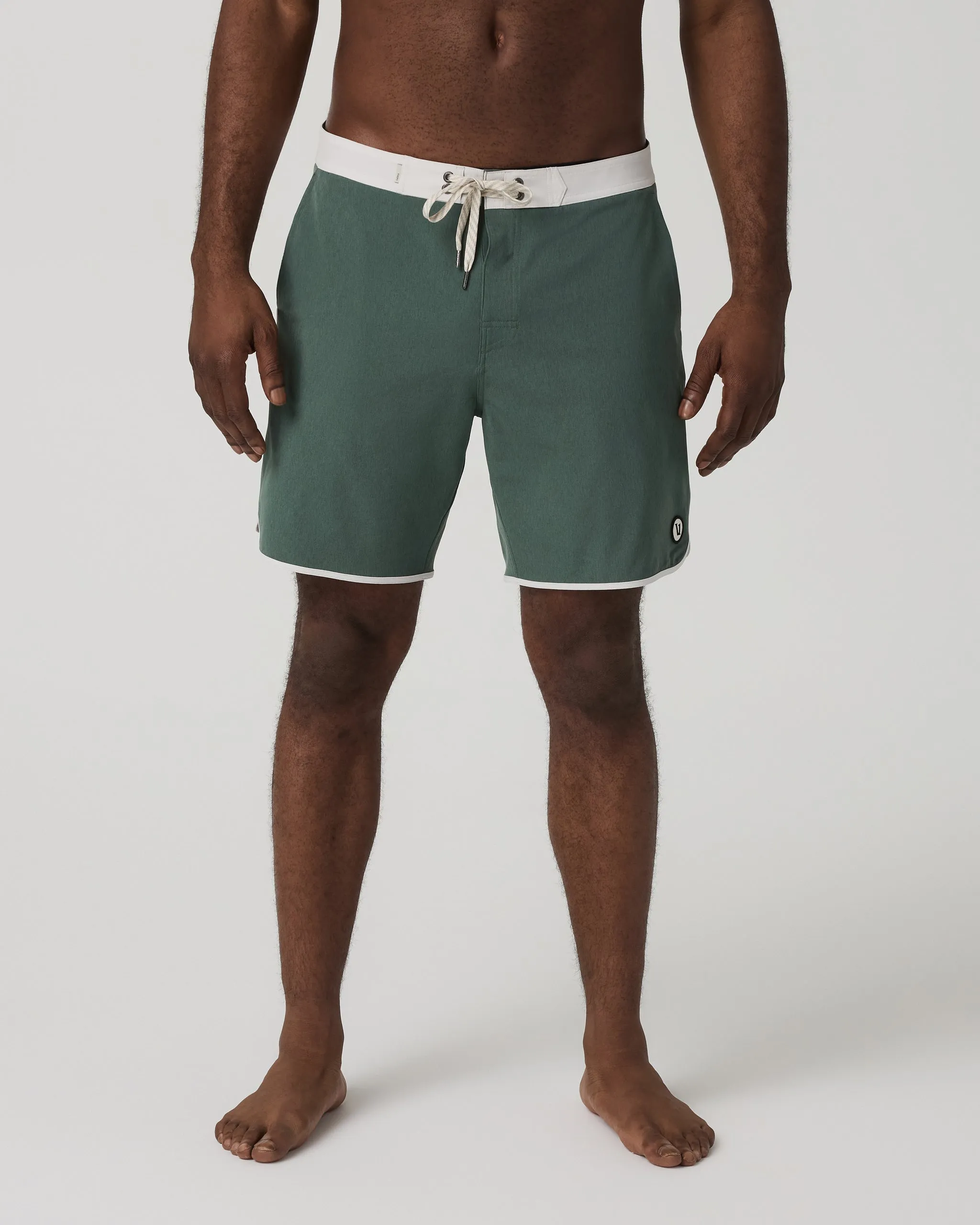 Vuori Men's Cruise Boardshort - Agate Green Linen sold by Sun Diego Boardshops