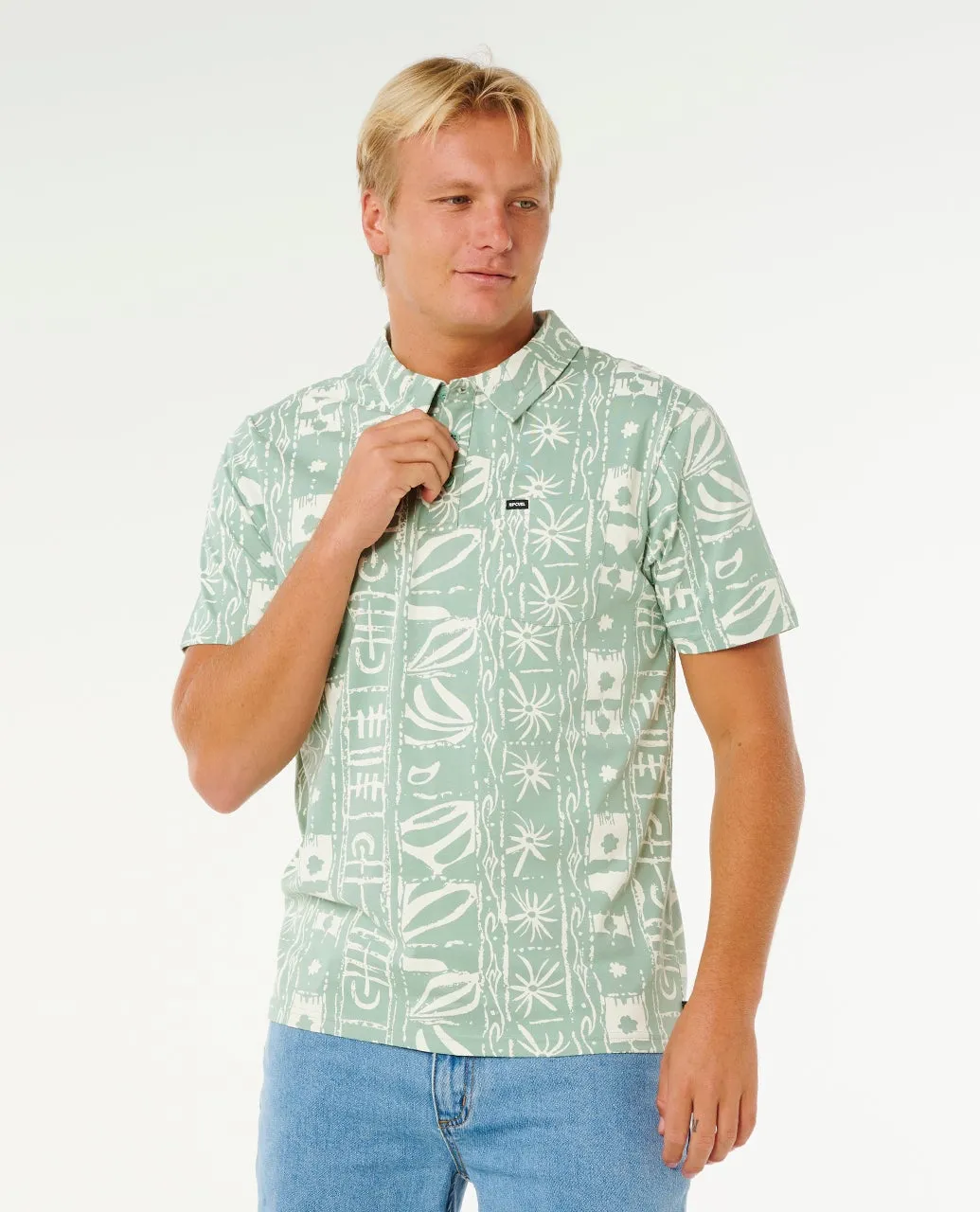 Rip Curl Men's Sessions Polo - Aloe sold by Sun Diego Boardshops product image thumbnail 3
