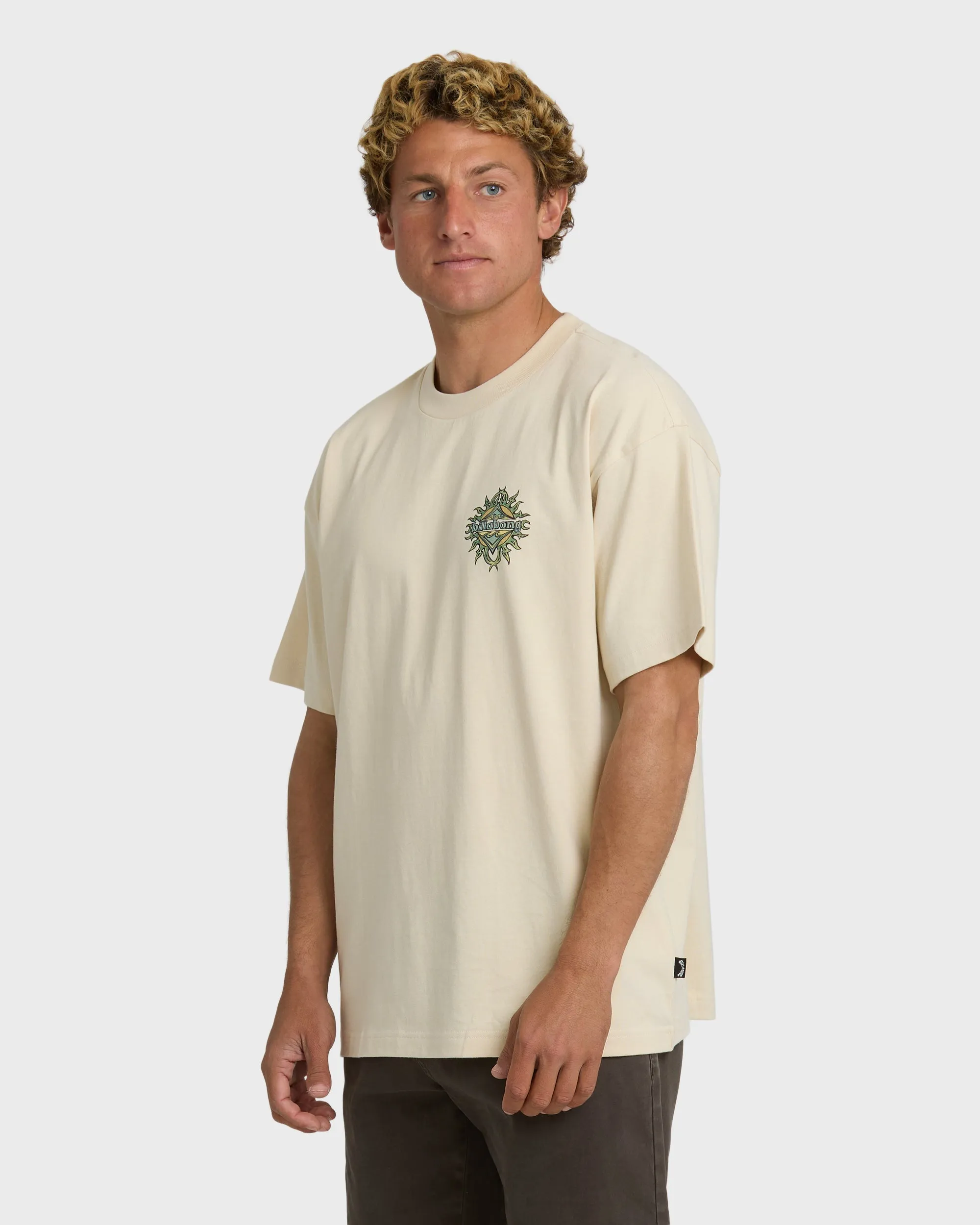 Billabong Men's Solar Flare OG T-Shirt - Oatmeal sold by Sun Diego Boardshops product image thumbnail 3
