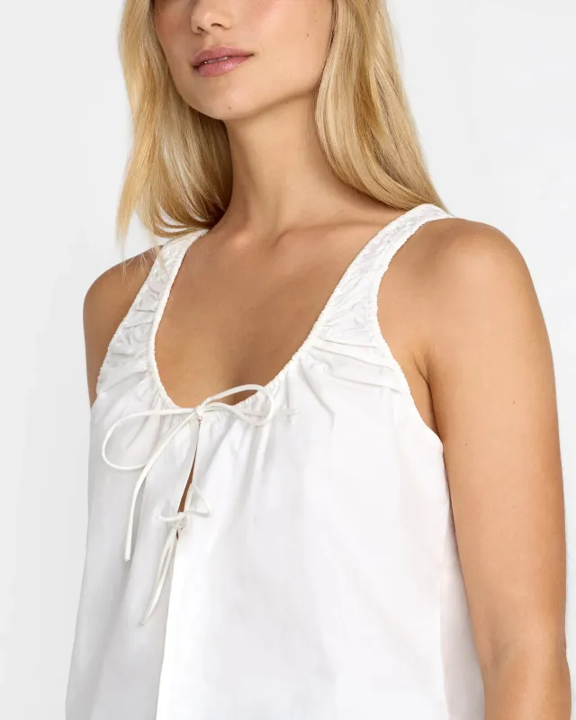 RVCA Women's Raya Top - Cloud made by RVCA