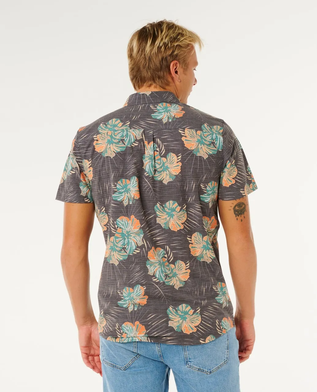 Rip Curl Men's Sessions Aerotech Short Sleeve Shirt - Black sold by Sun Diego Boardshops product image thumbnail 2