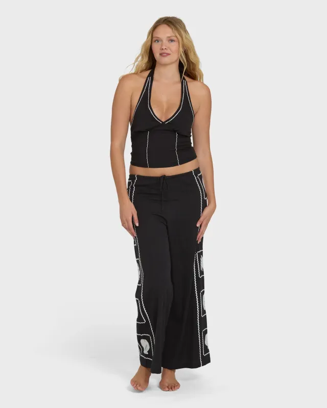 Billabong Women's Sea Side Dreamer Pants - Black Sands made by Billabong