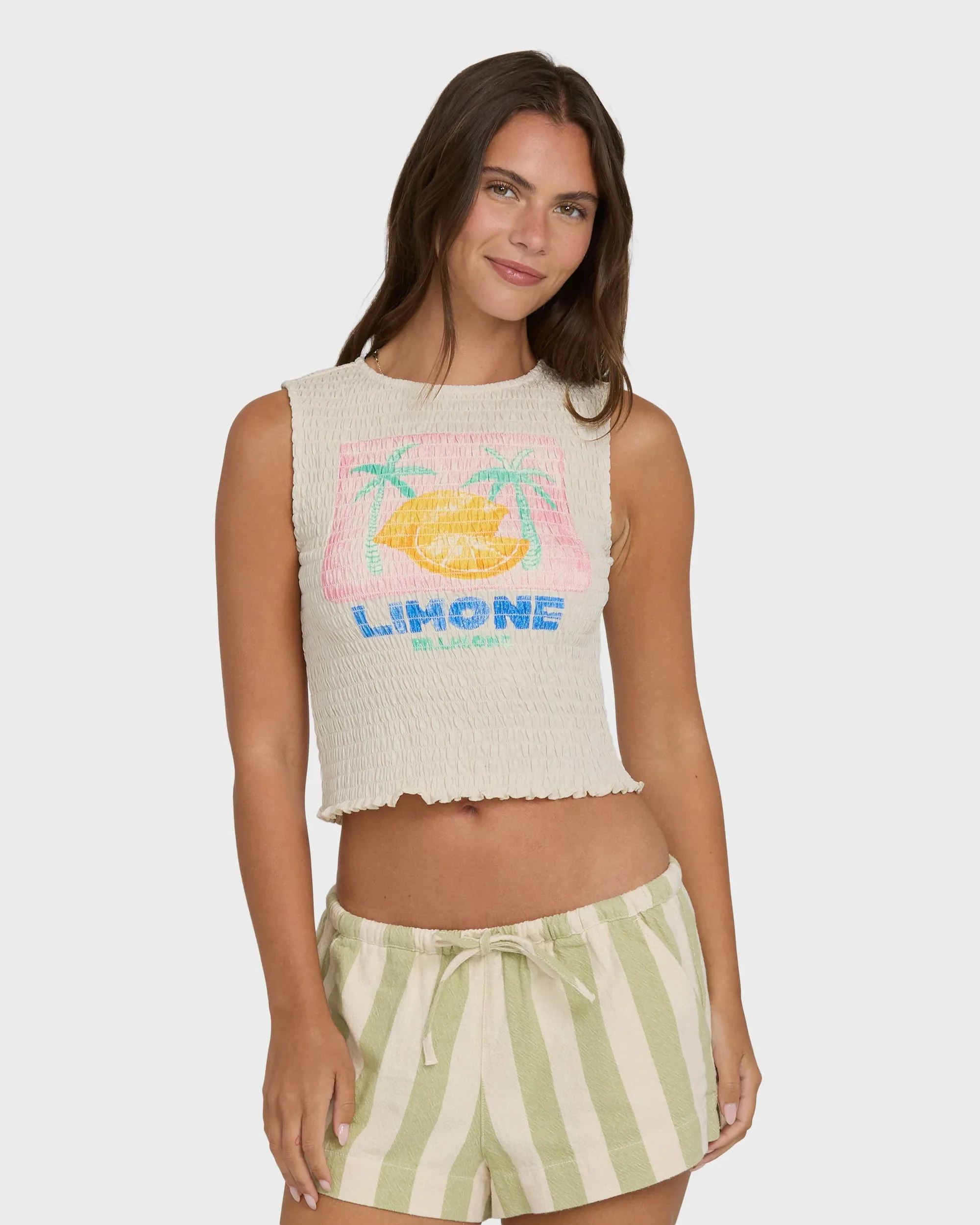 Billabong Women's Club Beach Tank Top - White Cap sold by Sun Diego Boardshops