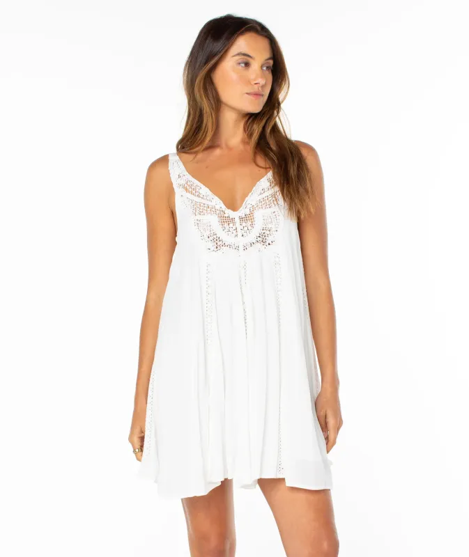 Roxy Women's Sunswept Mini Dress - Popcorn Solid made by Roxy