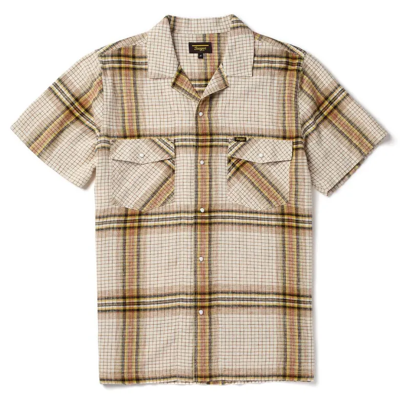 Seager Men's Whippersnapper S/S Shirt White Wash Plaid - White Wash made by Seager