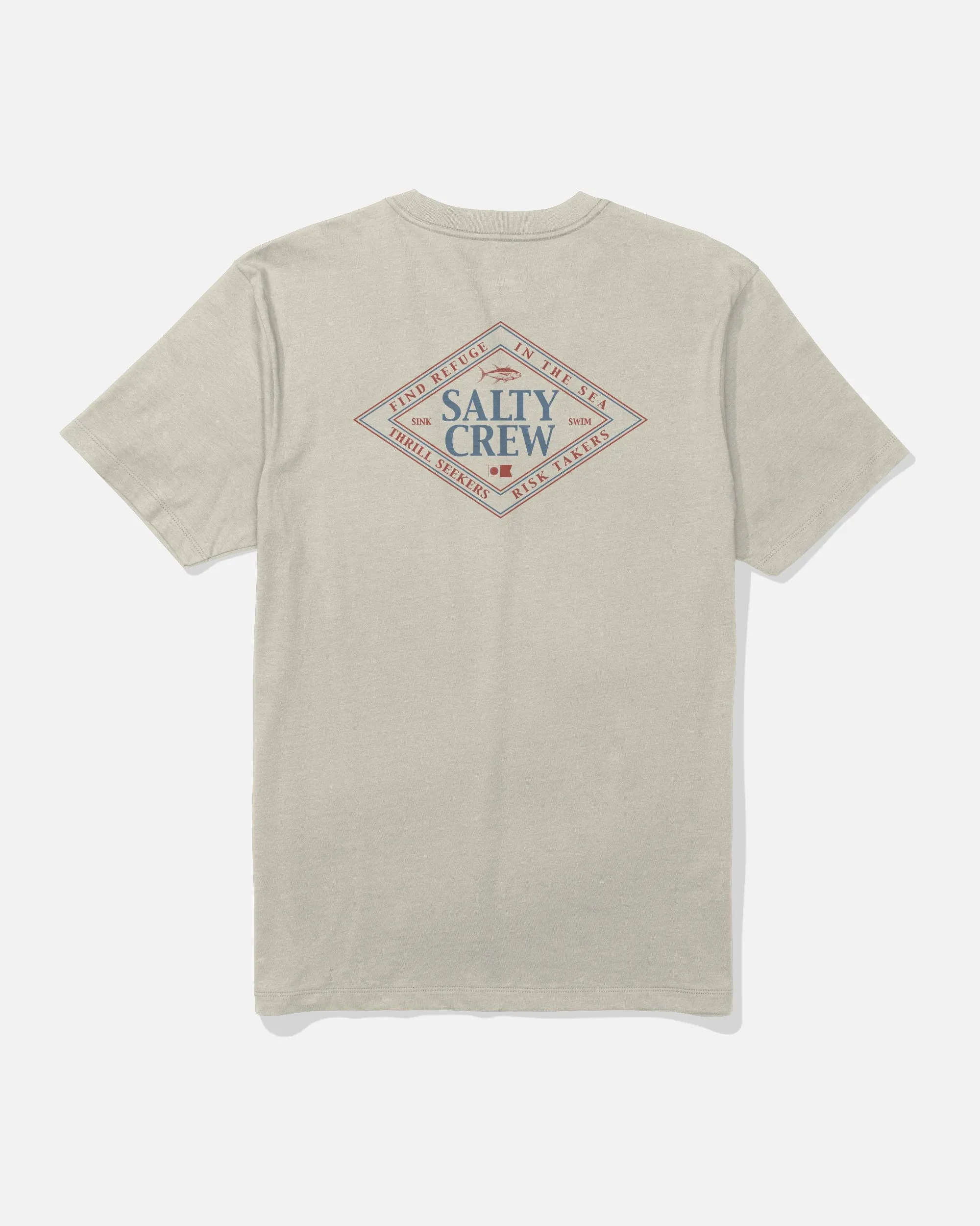 Salty Crew Men's Iconic Crew Tee - Bone sold by Sun Diego Boardshops