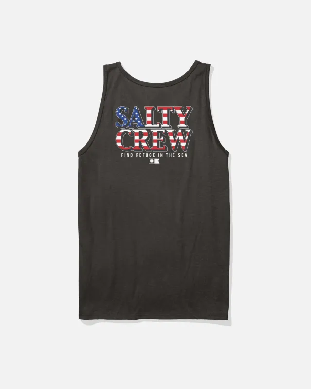 Salty Crew Men's America Optic Tank - Black made by Salty Crew