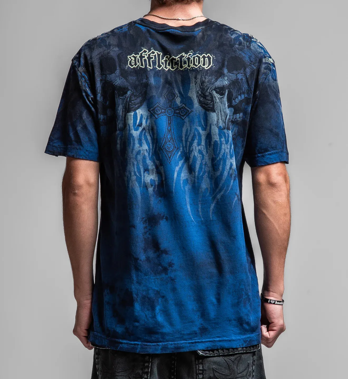 Affliction Men's Decimation Tee - Navy/Dk.Navy Crystal Wash sold by Sun Diego Boardshops product image thumbnail 2
