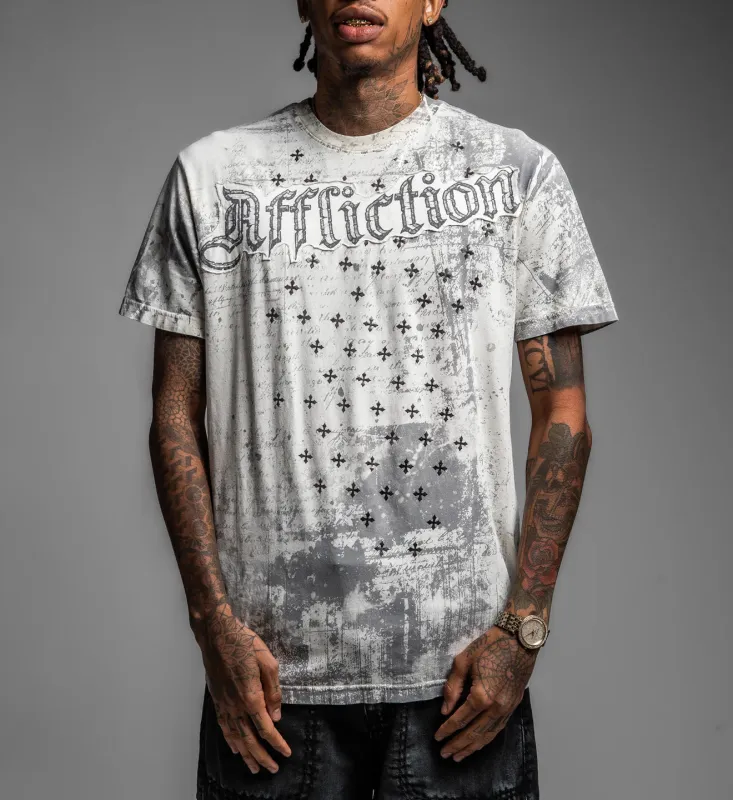 Affliction Men's Retrospect Tee - Vintage White made by Affliction