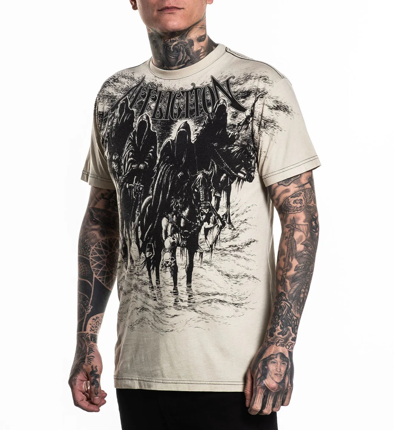 Affliction Men's Black Night Tee - Sand sold by Sun Diego Boardshops product image thumbnail 4