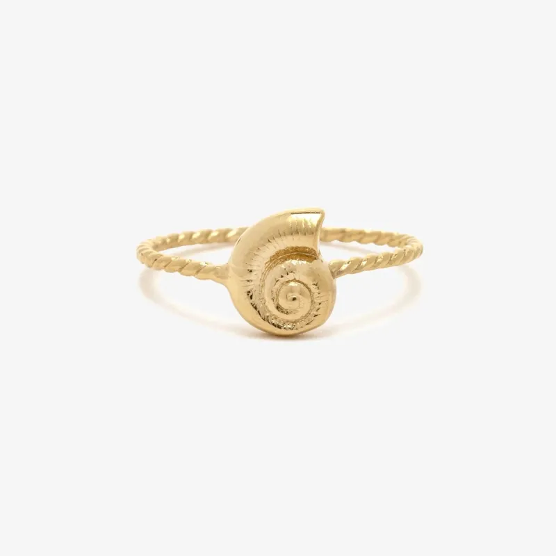 Pura Vida Seashell Ring - Gold made by Pura Vida