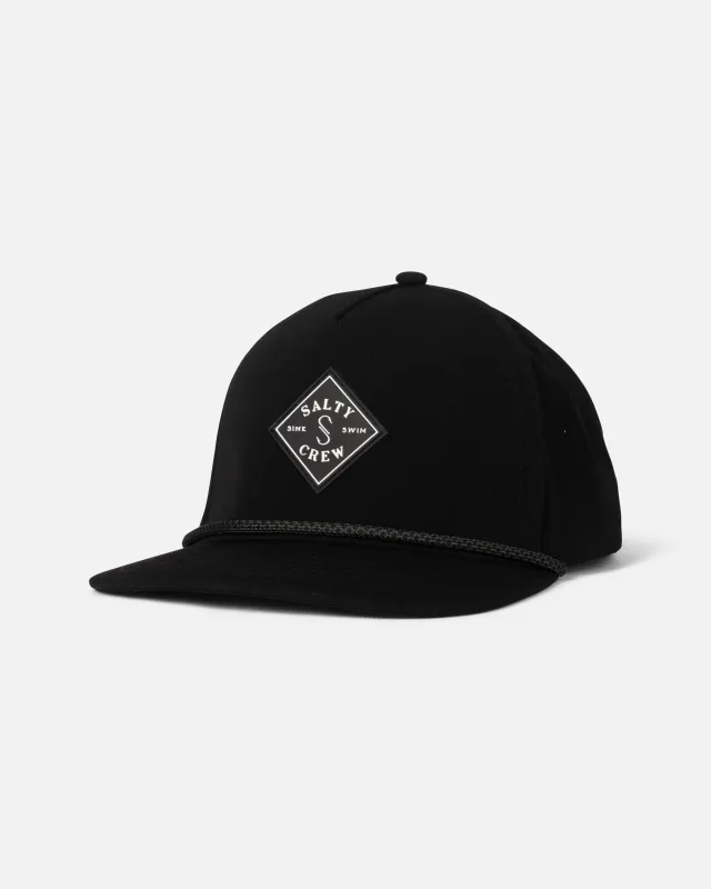 Salty Crew Men's Long Range Tech Snapback - Black made by Salty Crew