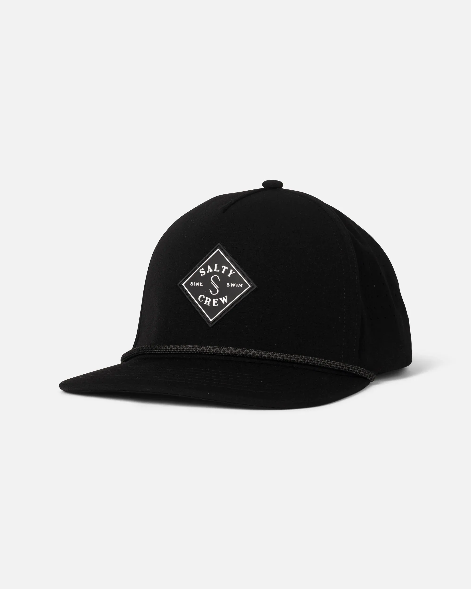 Salty Crew Men's Long Range Tech Snapback - Black sold by Sun Diego Boardshops