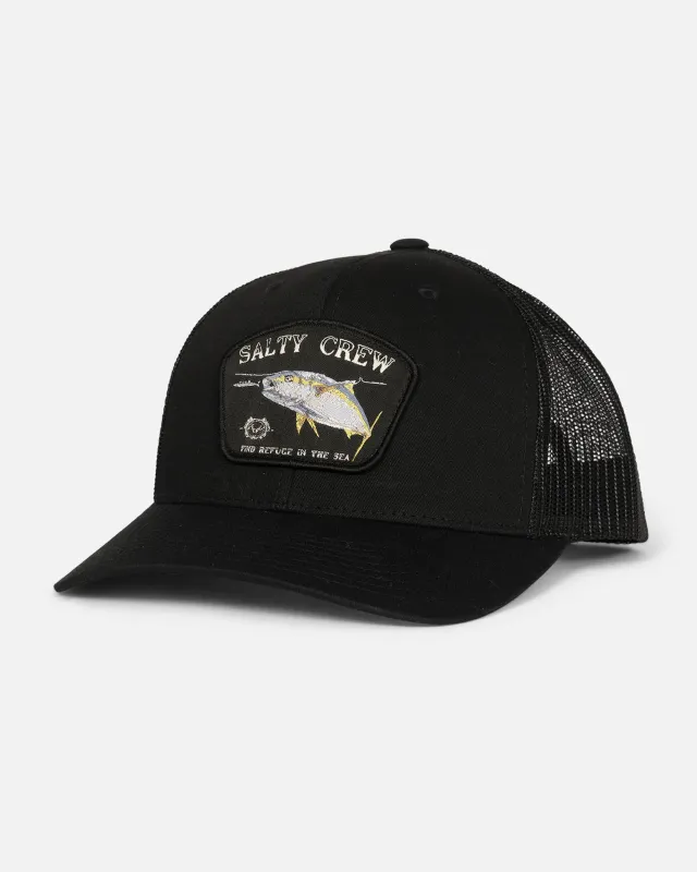 Salty Crew Men's Surface Retro Trucker Hat - Black made by Salty Crew