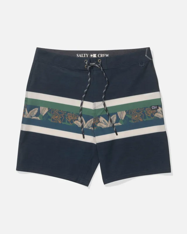 Salty Crew Men's Crew 19 Stripe Boardshort - Cast Blue made by Salty Crew