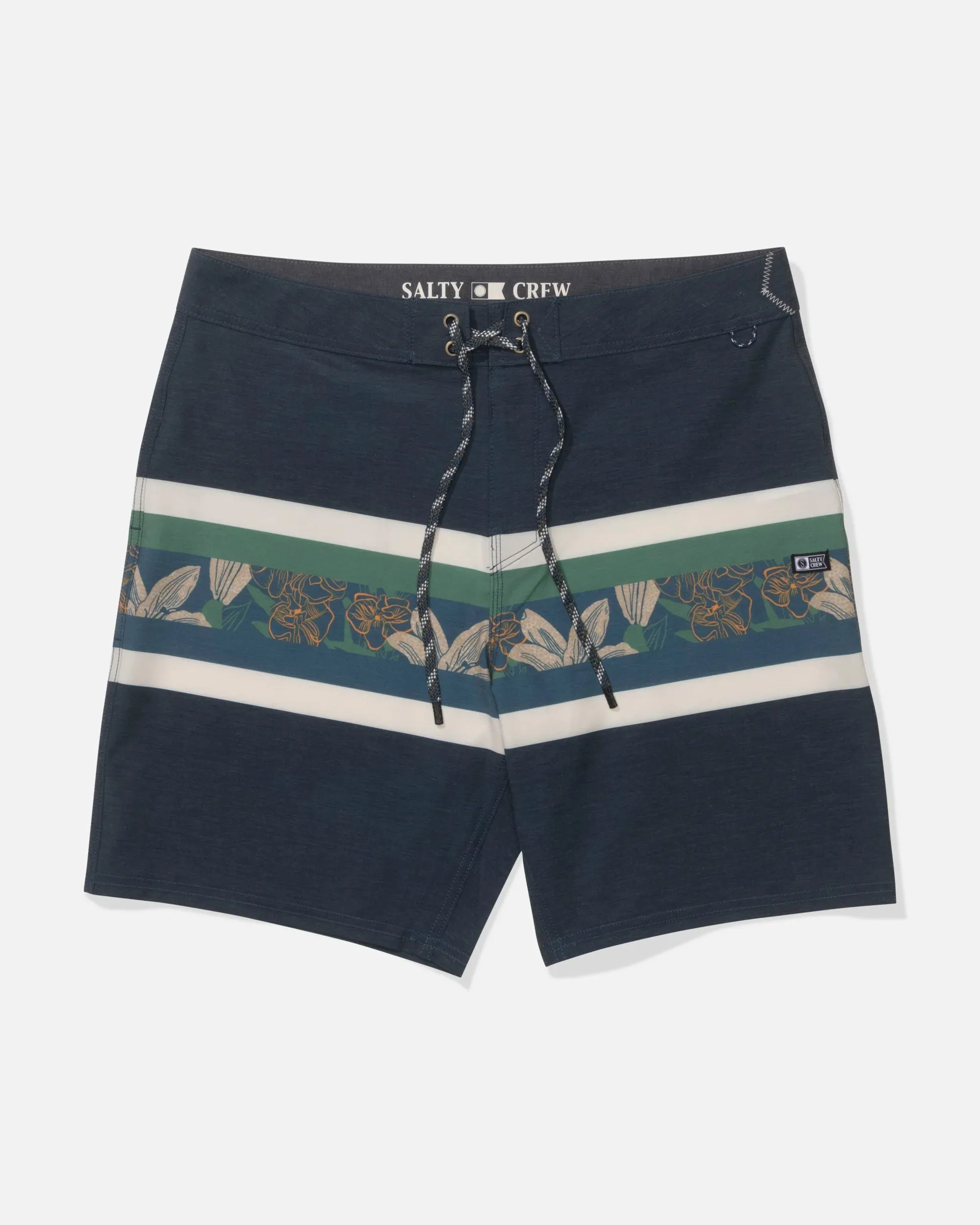 Salty Crew Men's Crew 19 Stripe Boardshort - Cast Blue sold by Sun Diego Boardshops