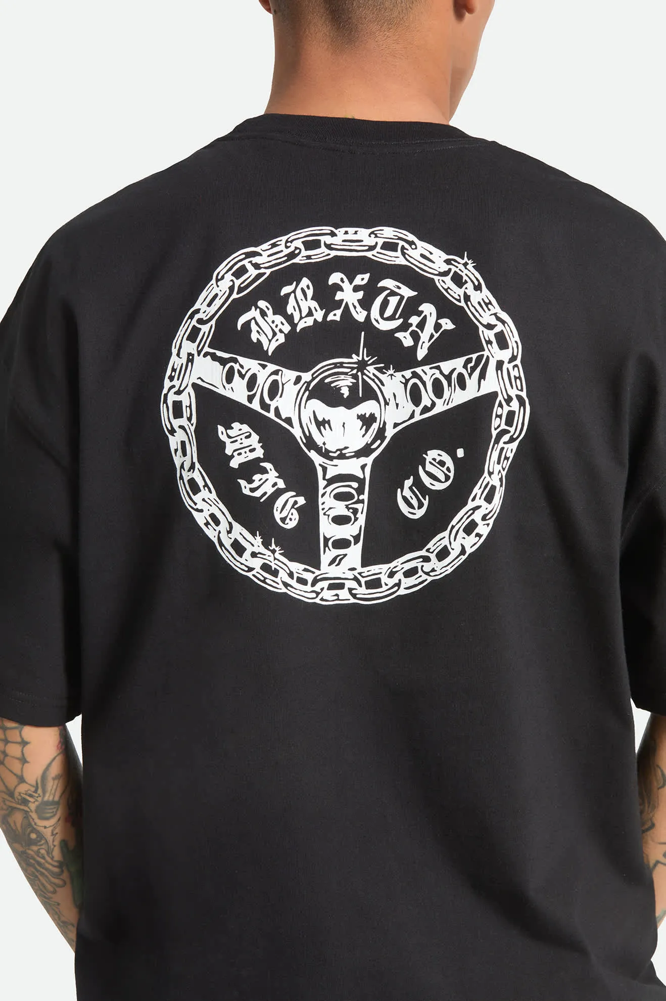 Brixton Men's Drive Short Sleeve Oversized T-Shirt - Black sold by Sun Diego Boardshops product image thumbnail 4