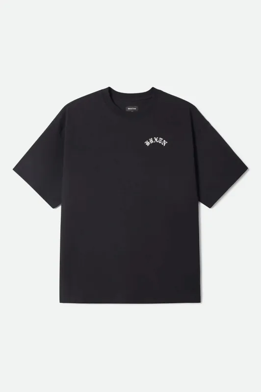 Brixton Men's Drive Short Sleeve Oversized T-Shirt - Black made by Brixton