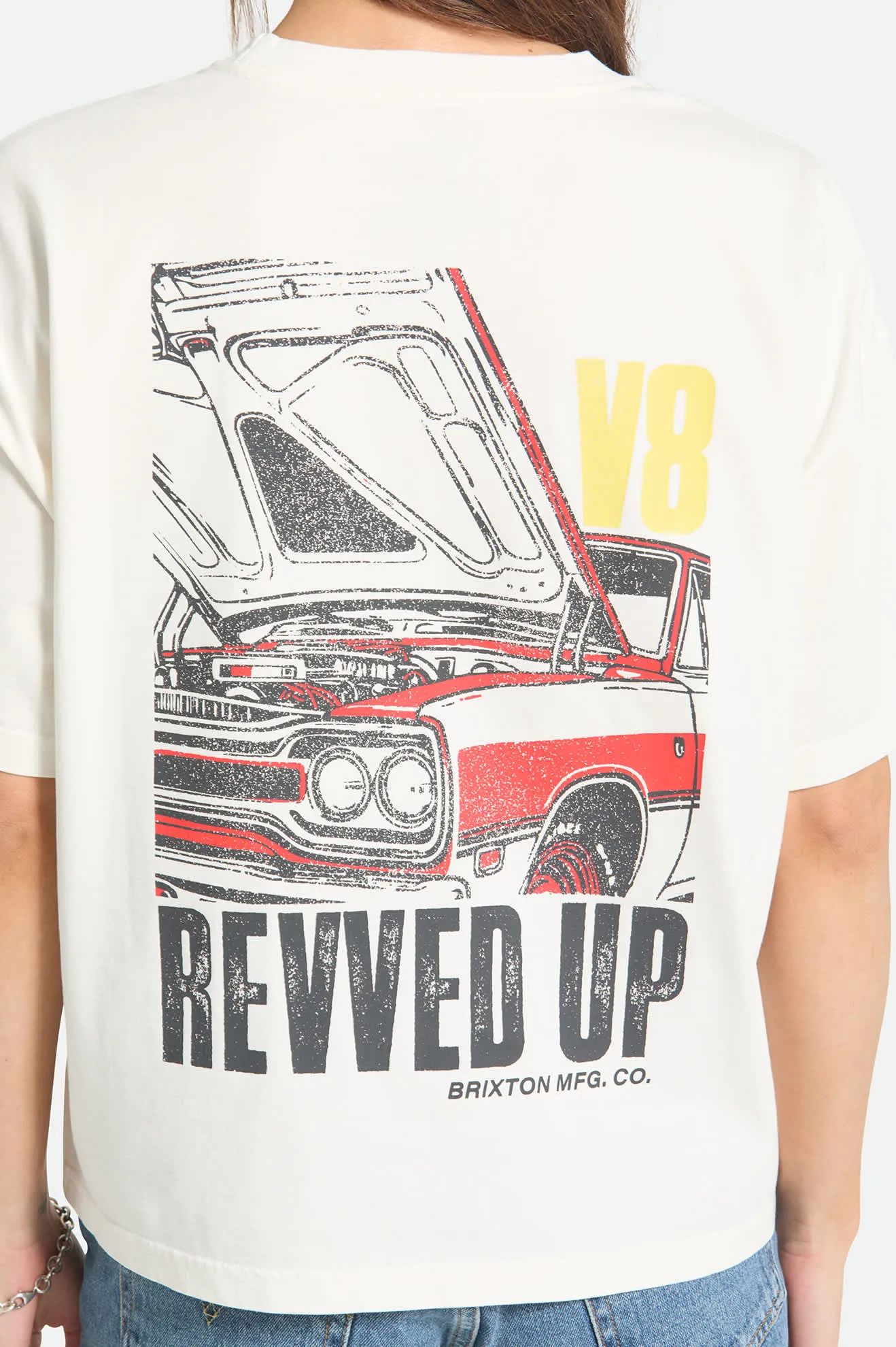 Brixton Women's Revved Up Boxy Crew T-Shirt - Off White sold by Sun Diego Boardshops product image thumbnail 4