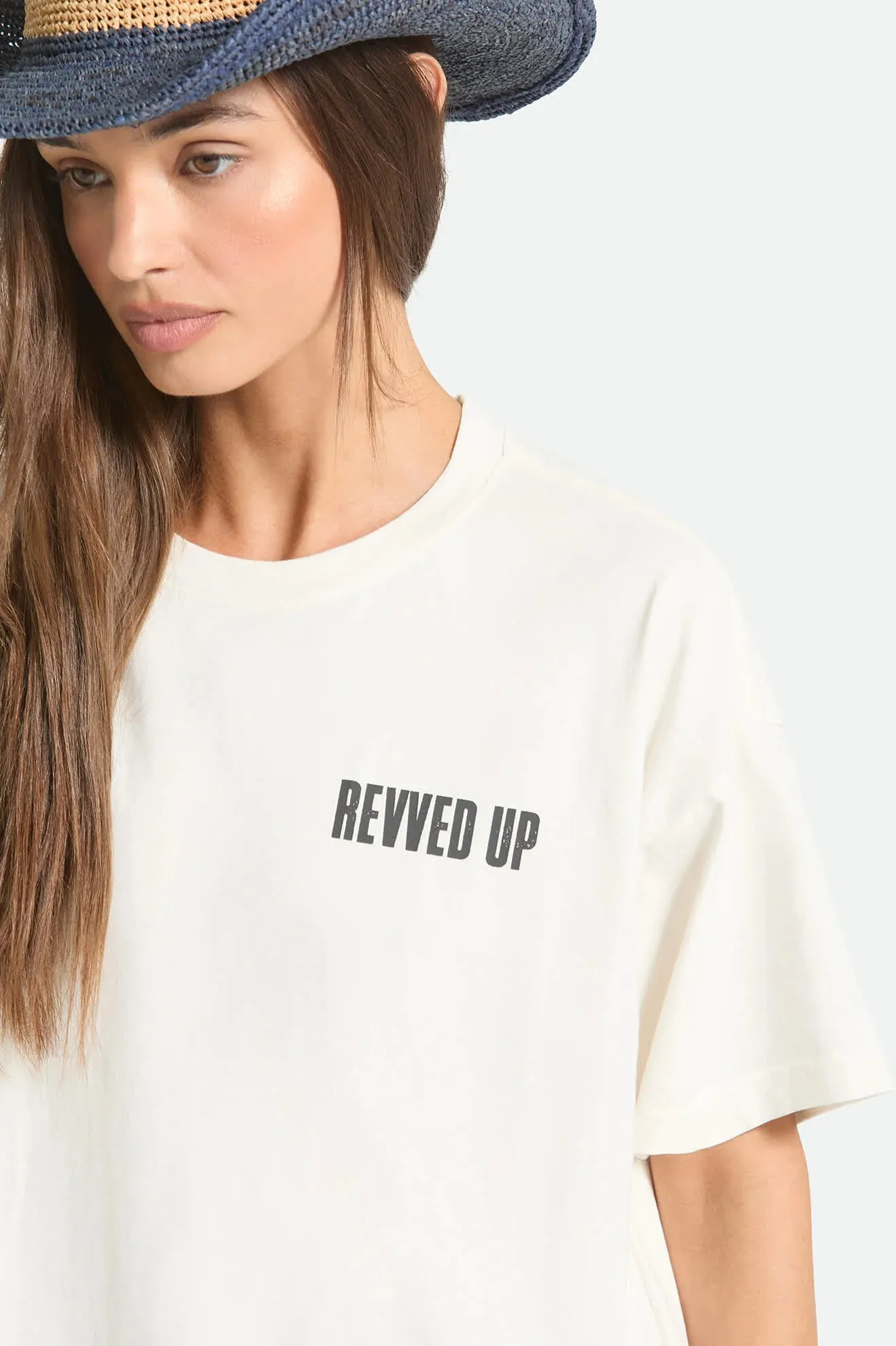Brixton Women's Revved Up Boxy Crew T-Shirt - Off White sold by Sun Diego Boardshops product image thumbnail 5