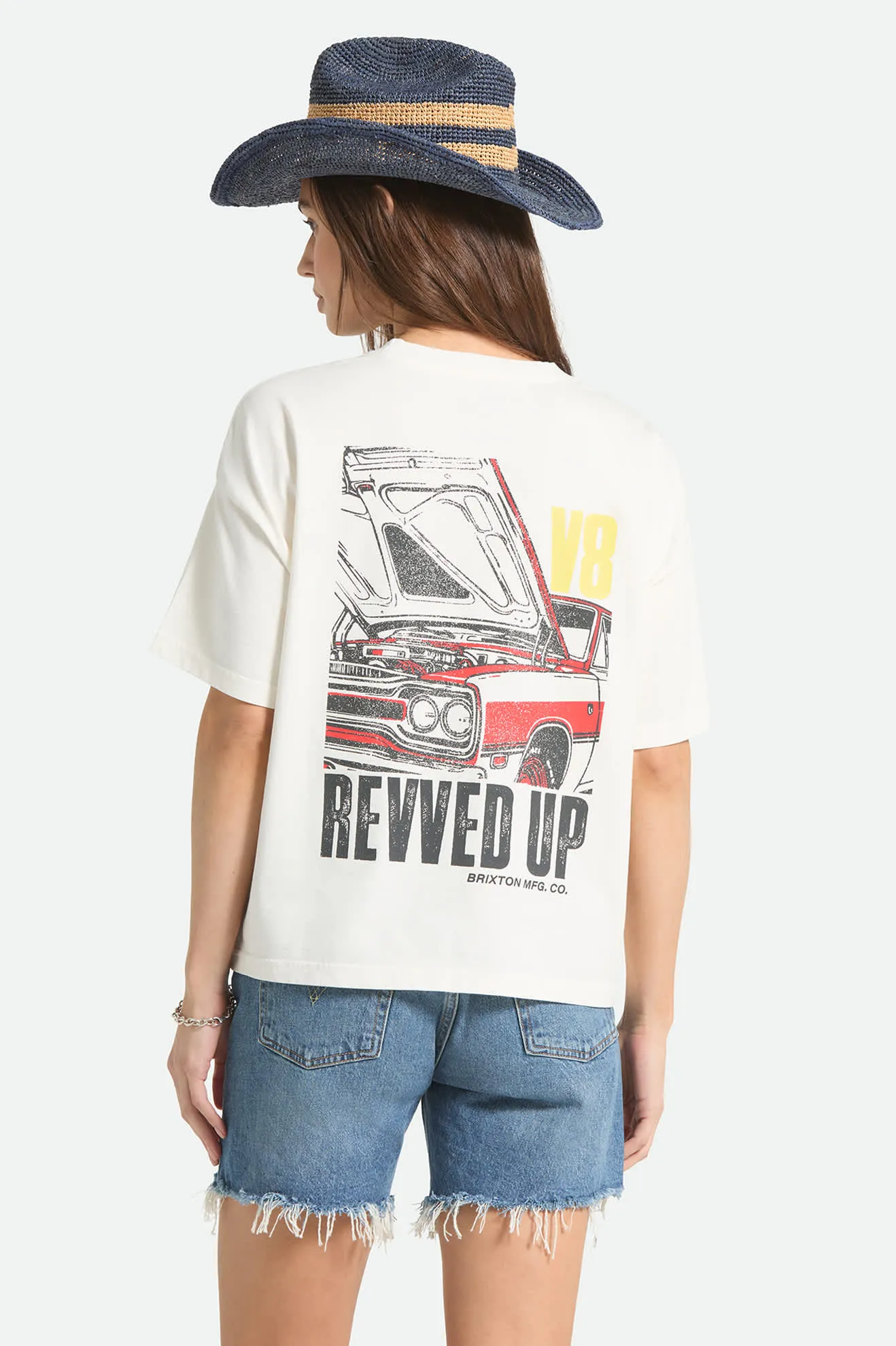 Brixton Women's Revved Up Boxy Crew T-Shirt - Off White sold by Sun Diego Boardshops product image thumbnail 3