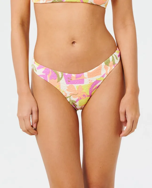Rip Curl Women's Topanga Geo Hi Leg Skimpy Coverage Bikini Bottom - Multico made by Ripcurl