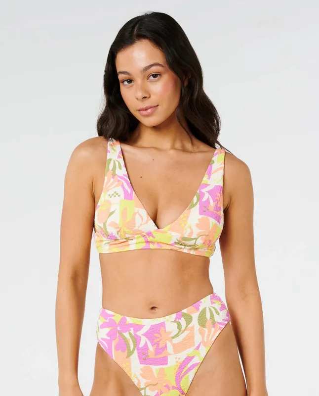 Rip Curl Women's Topanga Geo Deep V Bikiki Top - Multico made by Ripcurl