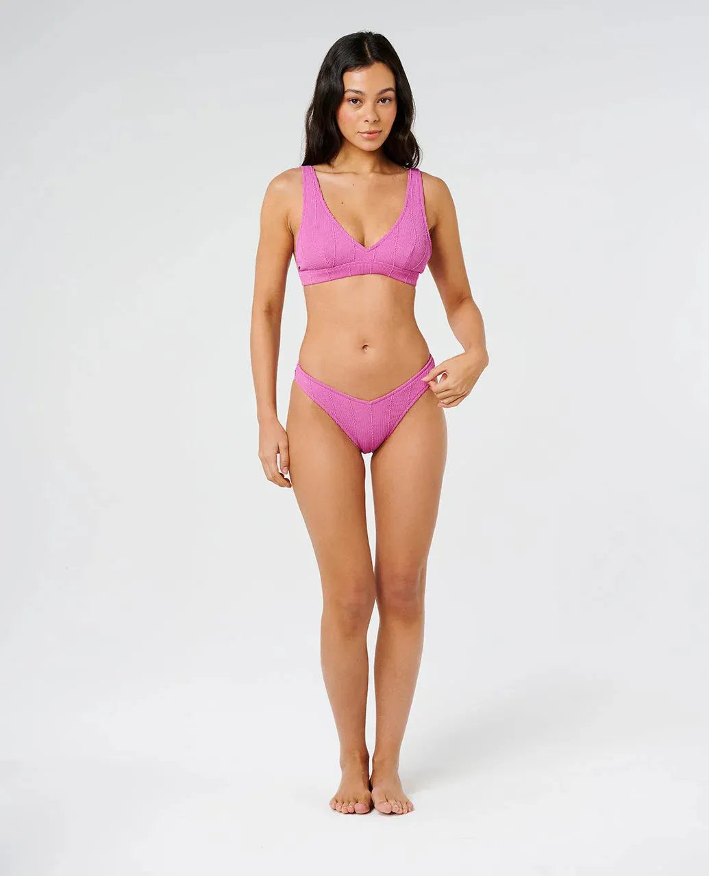 Rip Curl Women's Vibe Surf High Cheeky Coverage Bikini Bottom - Purple Pink sold by Sun Diego Boardshops product image thumbnail 4