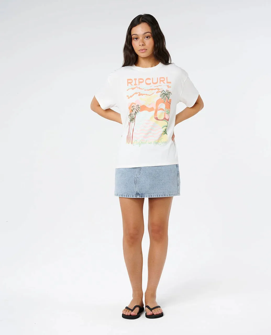 Rip Curl Women's Half Moon Bay Relaxed Tee - Bone sold by Sun Diego Boardshops product image thumbnail 4