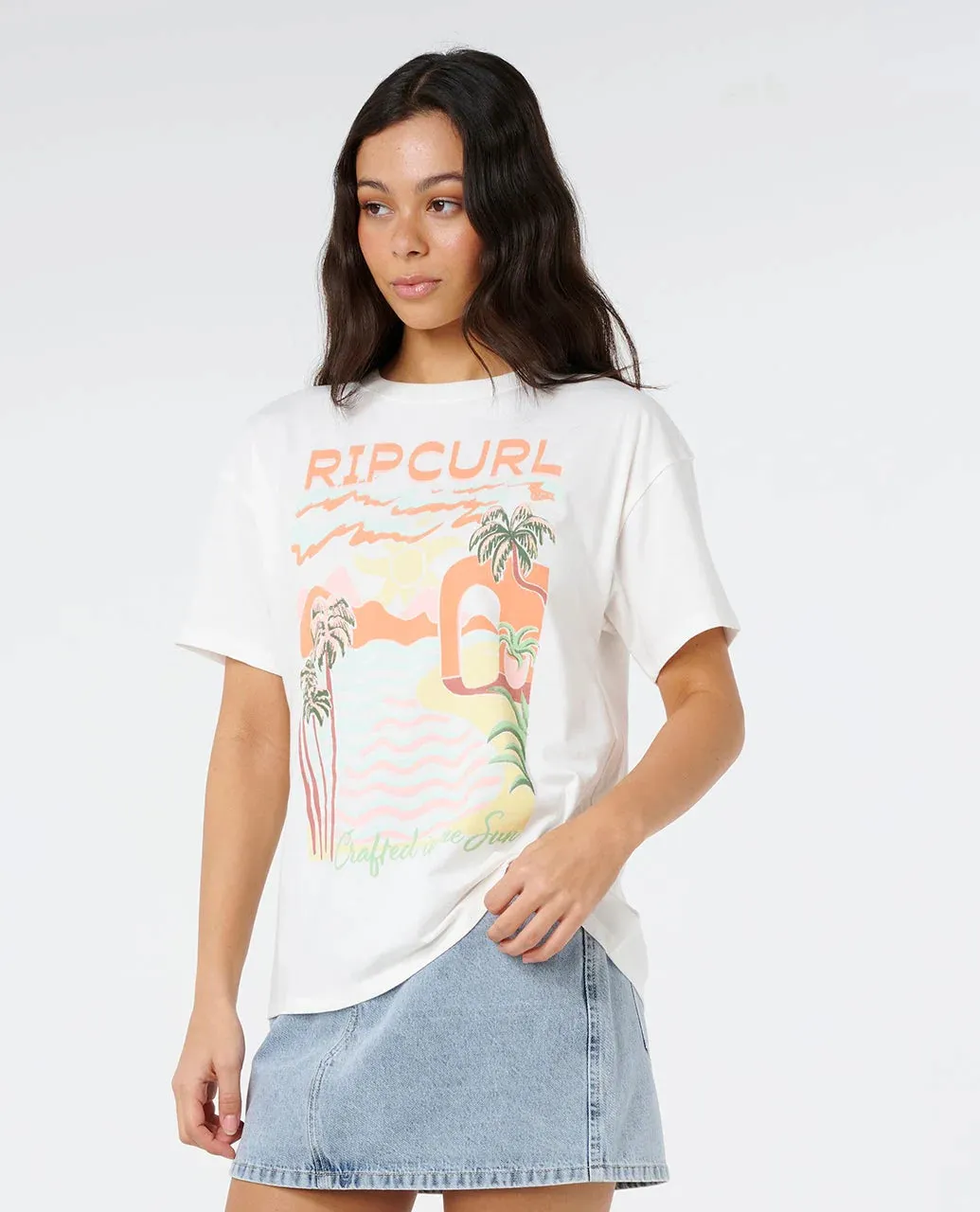 Rip Curl Women's Half Moon Bay Relaxed Tee - Bone sold by Sun Diego Boardshops product image thumbnail 2